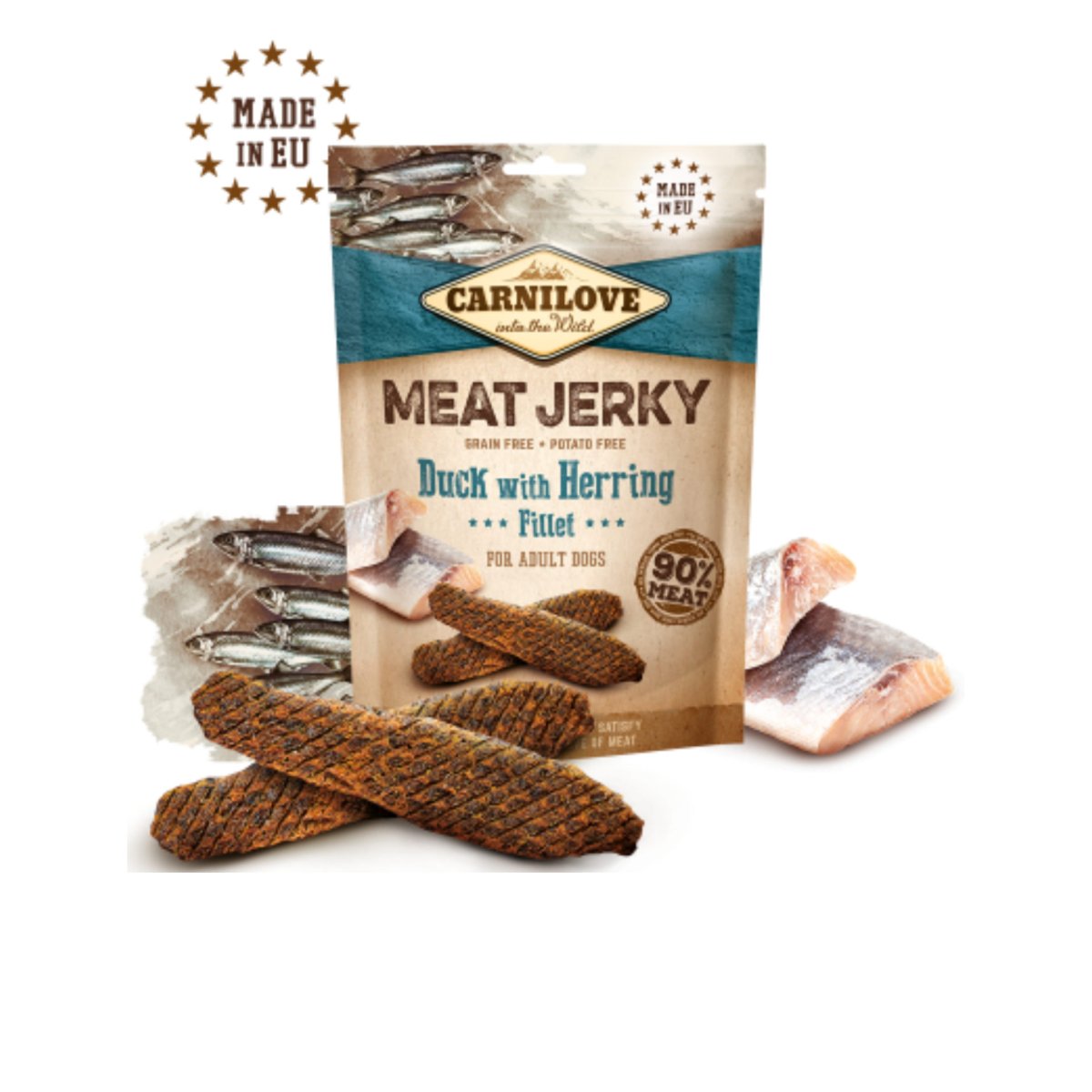 Carnilove Meat Jerky Duck with Herring