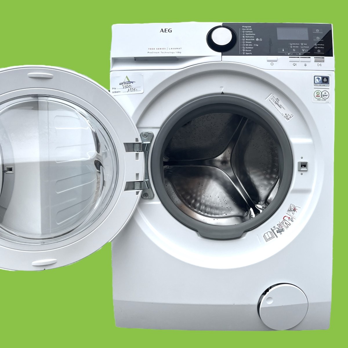 Tvättmaskin 8 kg AEG 7000 Series ProStream Technology L7FBM862E - Bild 4