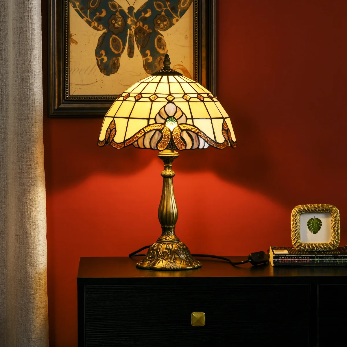 Klassisk Barock Retro Bordslampa i Tiffany-stil – Ø30×48 cm - Bild 5