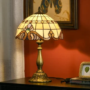 Klassisk Barock Retro Bordslampa i Tiffany-stil – Ø30×48 cm