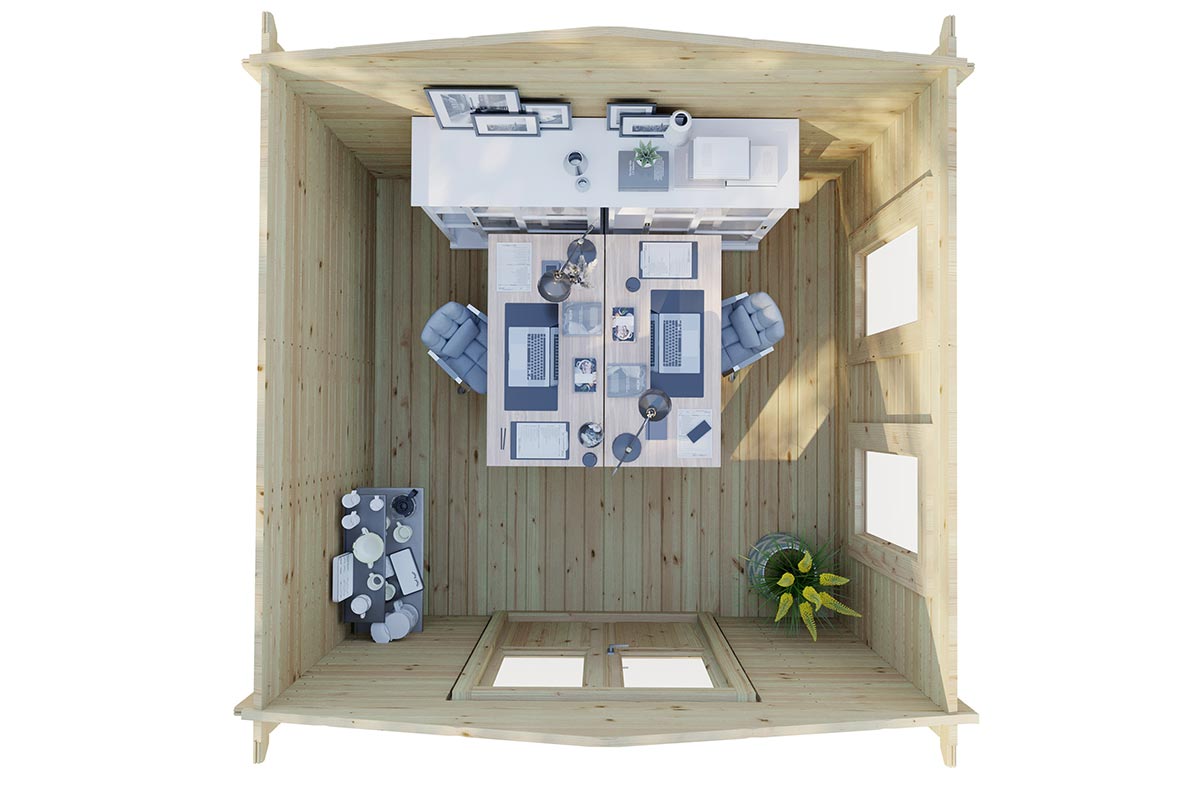 Friggebod “Nora B” 9m² / 3 x 3 m / 44mm - Bild 5